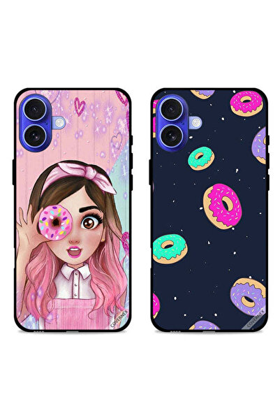 Covernex Two Cases For Apple iPhone 16 Protective Covers Donuts and Donut Lov...