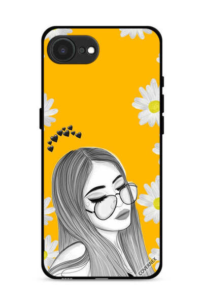 Covernex غطاء حماية لهاتف Apple iPhone 16e بتصميم فتاة نظارات فنية