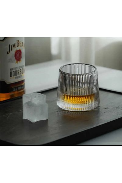 LUXXO Set 6 rotative whisky glasses, Novel, 160ml