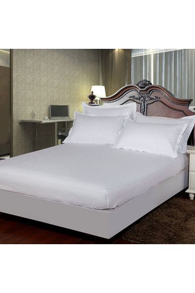 Pucioasa Damask bed cover set + 2 pillowcases, mattress 140x200cm white, DHUS3
