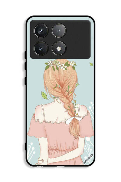 Covernex غطاء حماية لهاتف Xiaomi Poco X6 Pro 5G بفتاة واقفة بمظهر لطيف