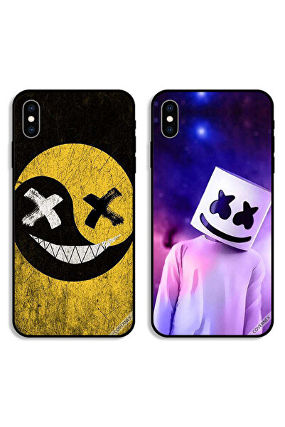 Covernex حافظتان واقيتان لهاتف Apple iPhone X بغطاء رأس مارشميلو ووجه مارشميلو