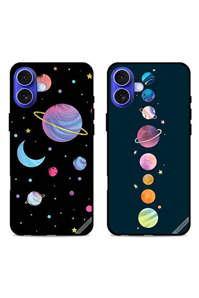 Covernex حافظتان لهاتف Apple iPhone 16 Plus، أغطية حماية، كواكب وفن ونجم فضائي