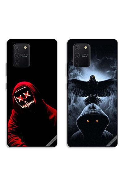 Covernex حافظتان لهاتف سامسونج جالاكسي S10 لايت بغطاءين واقيين برسومات قناع ا...