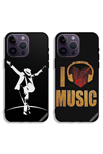 Covernex حافظتان واقيتان لهاتف Apple iPhone 14 Pro من Mj Style وi Love Music