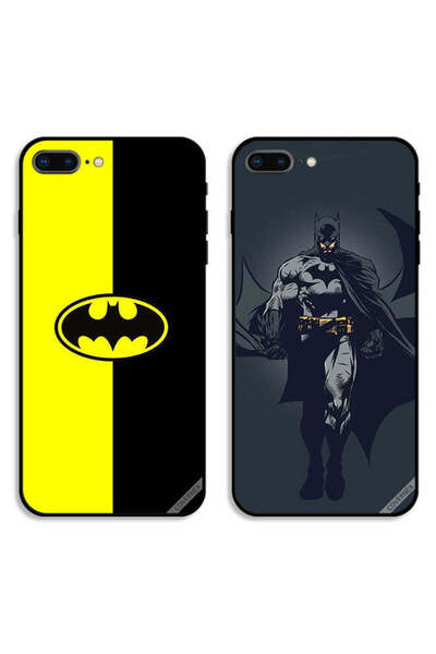 Covernex حافظتان واقيتان لهاتف Apple iPhone 7 Plus مع شعار Batman وفن Batman