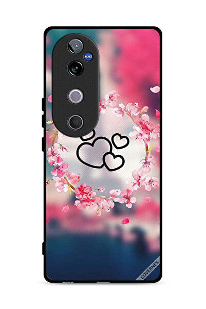 Covernex غطاء حماية لهاتف Vivo V40 5G بتصميم قلوب ومشبك فني