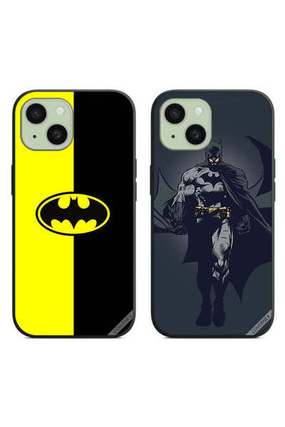 Covernex حافظتان واقيتان لهاتف Apple iPhone 15 مع شعار باتمان وفن باتمان