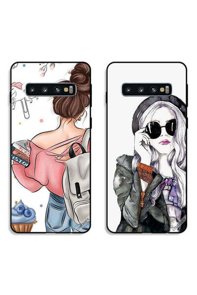 Covernex حافظتان لهاتف سامسونج جالاكسي S10 بلس، أغطية واقية، فتاة أنيقة وكتب ...
