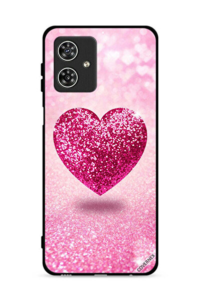 Covernex غطاء حماية لهاتف موتورولا موتو جي 54 5G بنقشة قلب لامع