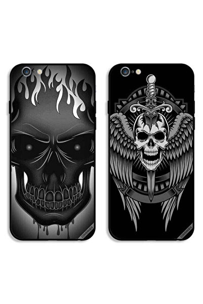 Covernex حافظتان واقيتان لهاتف Apple iPhone 6 Plus/6s Plus، بتصميم جمجمة وأجن...