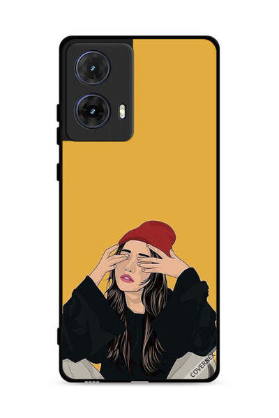 Covernex غطاء حماية لهاتف موتورولا موتو جي 85 5G برسومات فتاة حزينة