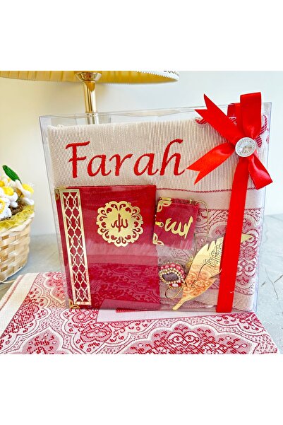 Safa Gift İsimli Seccade, Zikirmatik, Kadife Yasin, İnci Tesbih, Kitap Ayracı...