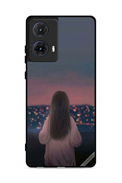 Covernex غطاء حماية لهاتف موتورولا موتو جي 85 5G بنقشة فتاة واقفة
