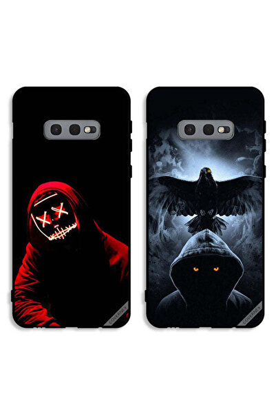 Covernex حافظتان لهاتف سامسونج جالاكسي S10e بغطاءين واقيين بقناع الهالوين والنسر