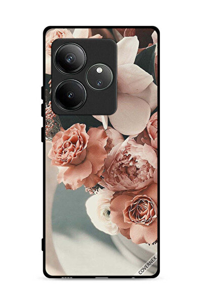 Covernex غطاء حماية لهاتف Realme GT 6 5G مع باقة من أزهار الخوخ الجميلة