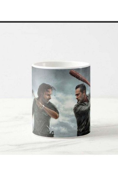Story of candle Ceramic Mug with 'The Walking Dead' Design in White