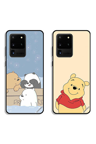 Covernex حافظتان لهاتف سامسونج جالكسي S20 ألترا، أغطية حماية بتصميم Bear Frie...