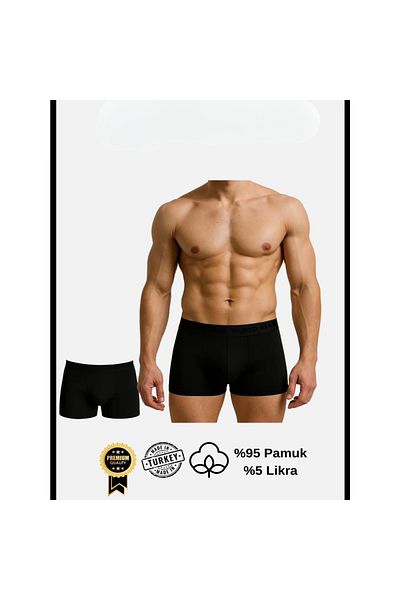 Findit Cotton Plain Black Color Men's Boxers