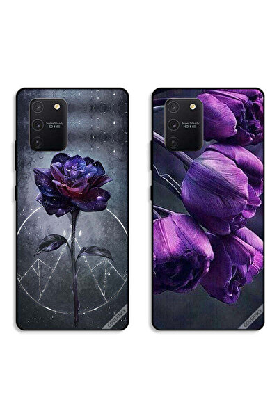 Covernex حافظتان واقيتان لهاتف سامسونج جالاكسي S10 لايت بغطاء زهور داكنة