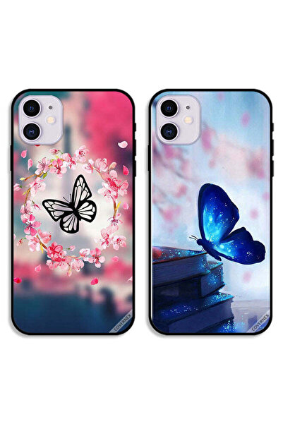 Covernex حافظتان واقيتان لهاتف Apple iPhone 12 mini بتصميم فراشة في حلقة وفرا...