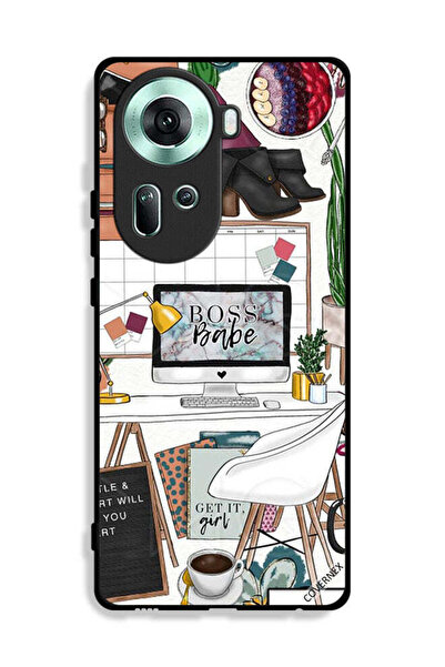 Covernex غطاء حماية لهاتف Oppo Reno11 5G - مشبك فني من Boss Babe