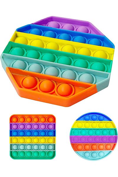 Generic Push Pop Bubble Fidget Sensory Toy - for Autism, Stress, Anxiety - Kids and Adults 3 PACK