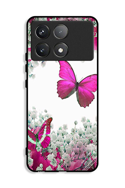 Covernex غطاء حماية لهاتف Xiaomi Redmi K70E 5G برسومات فراشات جميلة وورود صغيرة