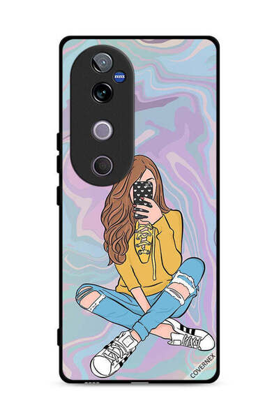 Covernex غطاء حماية لهاتف Vivo V40 5G مع صورة فتاة
