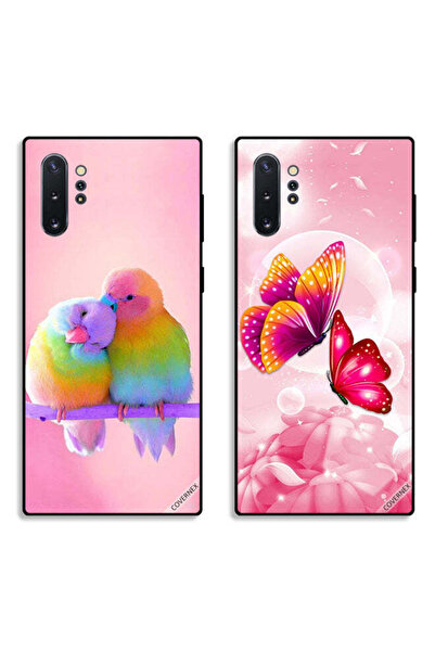 Covernex حافظتان لهاتف سامسونج جالكسي نوت 10 بلس بأغطية حماية برسومات طيور لط...