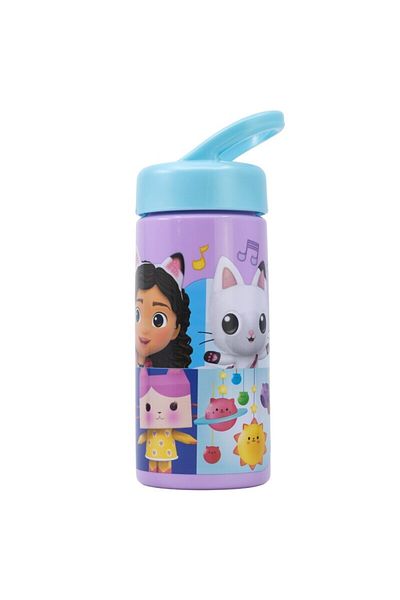 Gabby's Dollhouse Children's Water Bottle, Plastic, 410 Ml, Purple, Gabby's Dollhouse