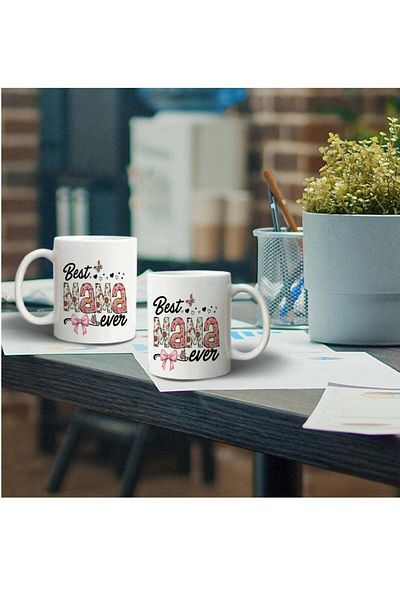 Story of candle Ceramic Mug with 'Best Mom' Design in White