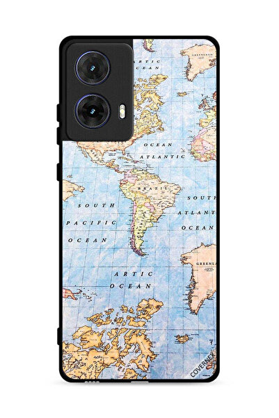 Covernex غطاء حماية لهاتف موتورولا موتو جي 85 5G بتصميم خريطة العالم