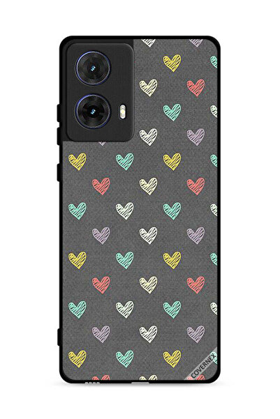 Covernex غطاء حماية لهاتف موتورولا موتو جي 85 5G بنقشة قلوب صغيرة