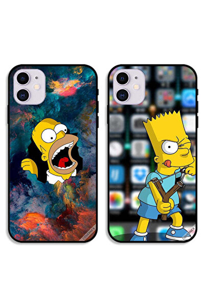 Covernex حافظتان واقيتان لهاتف Apple iPhone 11، تصميم سيمبسون وكارتون الغاضب