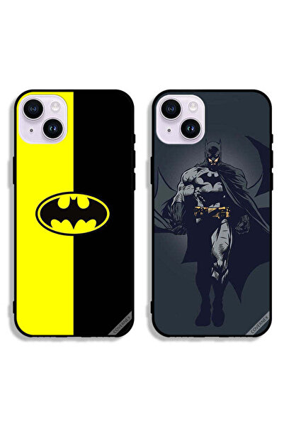 Covernex حافظتان واقيتان لهاتف Apple iPhone 14 Plus مع شعار باتمان وفن باتمان