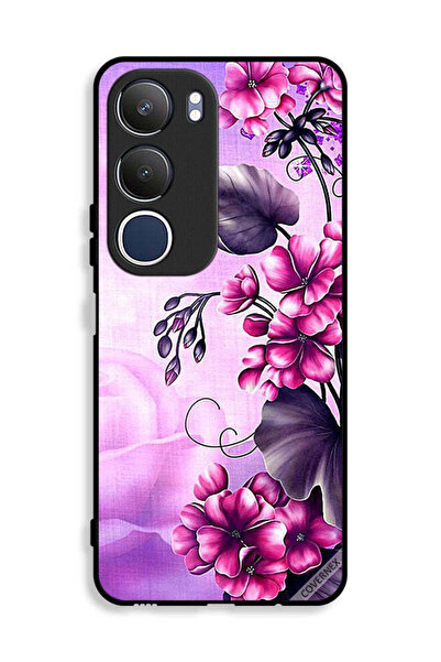 Covernex غطاء حماية لهاتف Vivo Y19s 4G بخلفية زهور رومانسية