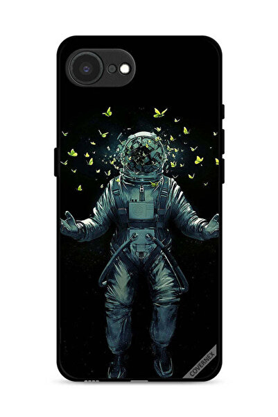 Covernex غطاء حماية لجهاز آيفون 16e من آبل، رائد فضاء وفراشات