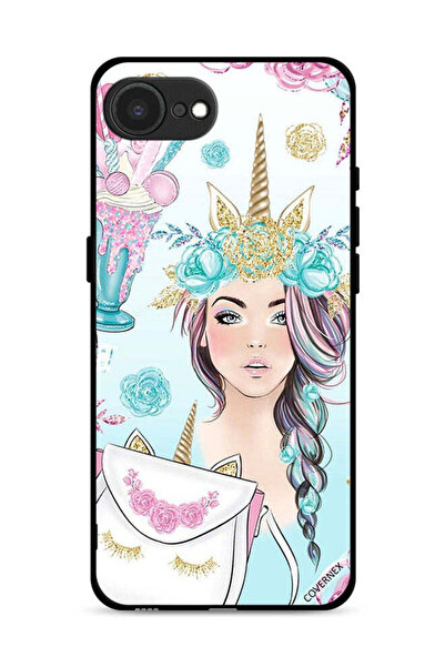 Covernex غطاء حماية لجهاز Apple iPhone 16e بتصميم رموش على الحقيبة وفتاة وحيد...