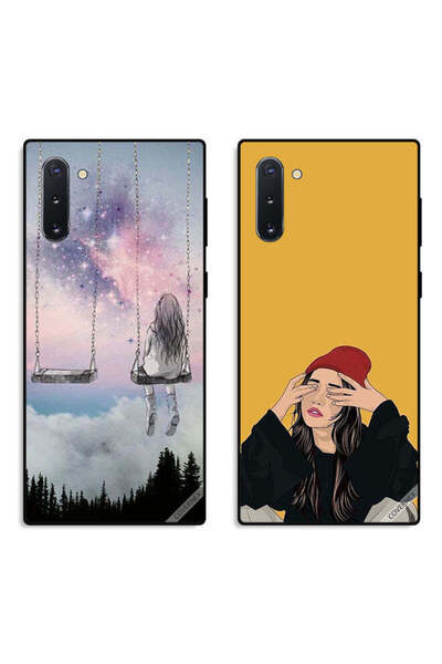 Covernex حافظتان لهاتف سامسونج جالاكسي نوت 10، أغطية حماية، رسم فتاة وحيدة حزينة