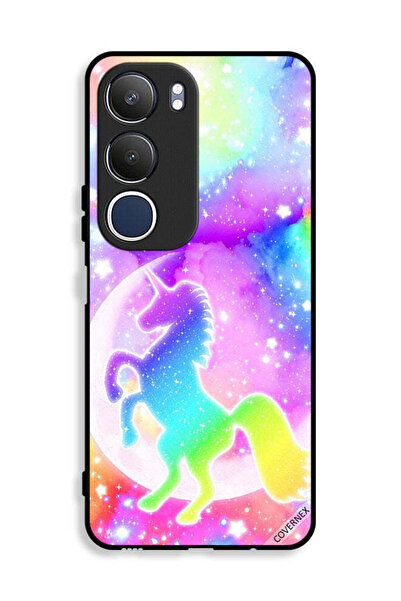 Covernex غطاء حماية لهاتف Vivo Y19s 4G بتصميم وحيد القرن بألوان قوس قزح