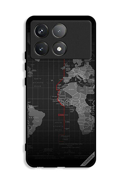 Covernex غطاء حماية لهاتف Xiaomi Poco X6 Pro 5G بتصميم خريطة العالم