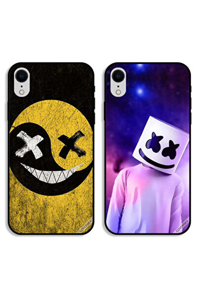 Covernex حافظتان لهاتف Apple iPhone XR بغطاءين واقيين رأس مارشميلو ووجه مارشميلو