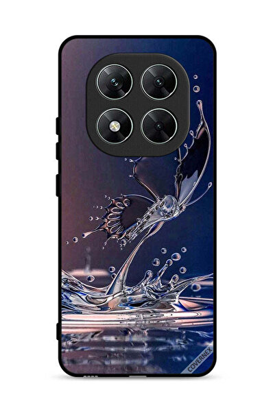 Covernex غطاء حماية لهاتف Xiaomi Poco X7 5G بنقشة قطرات الماء على شكل فراشة