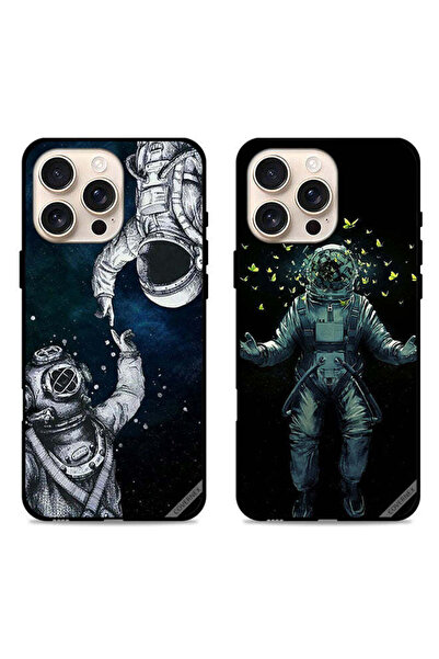 Covernex حافظتان لهاتف Apple iPhone 16 Pro Max، أغطية واقية، رواد فضاء وفراشة