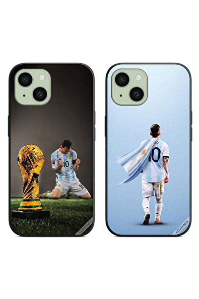 Covernex حافظتان لهاتف Apple iPhone 15 Plus، أغطية حماية ليو ميسي وكأس الفيفا