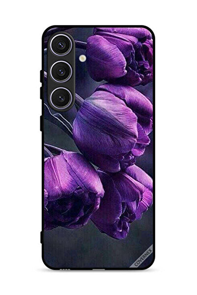 Covernex غطاء حماية لهاتف سامسونج جالكسي S25 بلس - زهور داكنة