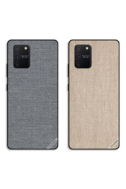 Covernex حافظتان لهاتف سامسونج جالاكسي S10 لايت بغطاءين واقيين بنمط قماشي ومل...