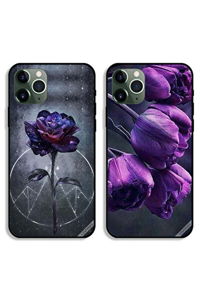Covernex حافظتان واقيتان لهاتف Apple iPhone 11 Pro - زهور داكنة
