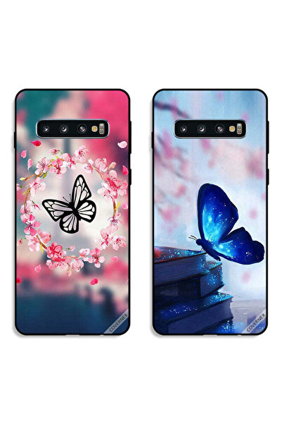 Covernex حافظتان لهاتف سامسونج جالاكسي S10، غطاءان واقيان، فراشة في حلقة وفرا...